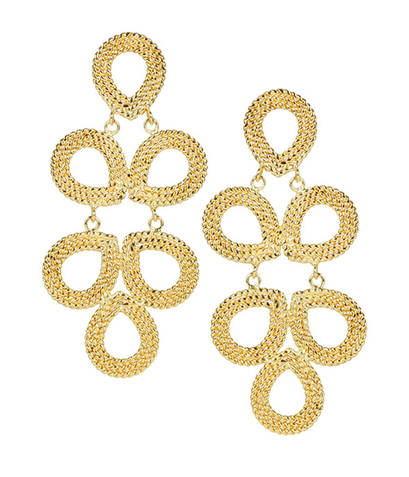 Flat view of the Lisi Lerch Ginger Earrings - Gold
