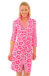 Front view of the Gretchen Scott Twist And Shout Dress - Heavens Gate - Pink