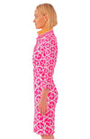 Side view of the Gretchen Scott Twist And Shout Dress - Heavens Gate - Pink