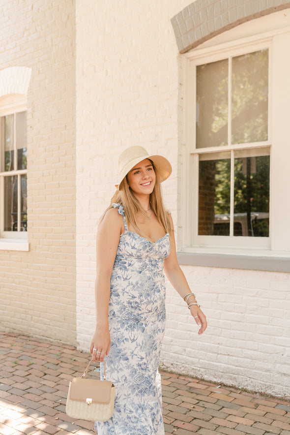 French Toile Midi Dress