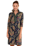 Front view of Gretchen Scott Everywhere Dress - Plume - Navy