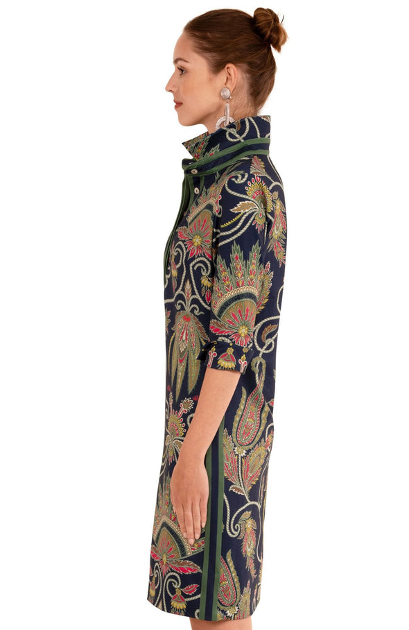 Side View of Gretchen Scott Everywhere Dress - Plume - Navy