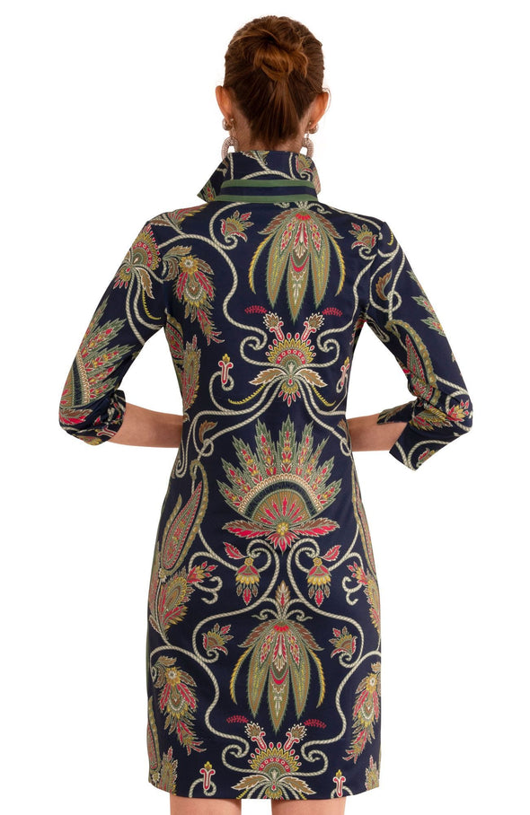 Back view of Gretchen Scott Everywhere Dress - Plume - Navy