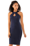 Front view of the Gretchen Scott Sublime Dress - Solid Navy