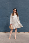 Full body view of the Sail To Sable Charlotte Sequin Dress - Silver