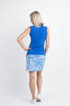 Back view of the Katherine Way Kiawah Skort - Floral Fun Royal