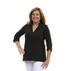 Front view of the Katherine Way Largo Tunic - Black