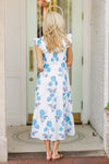 Back view of the J. Marie Mae Ruffle Strap Midi Dress