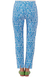 Back view of the Gretchen Scott Gripeless Pull on Pant - East India - Blues