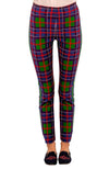 Front view of Gretchen Scott Gripe Less Pull On Pant - Balmoral Plaid - Multi