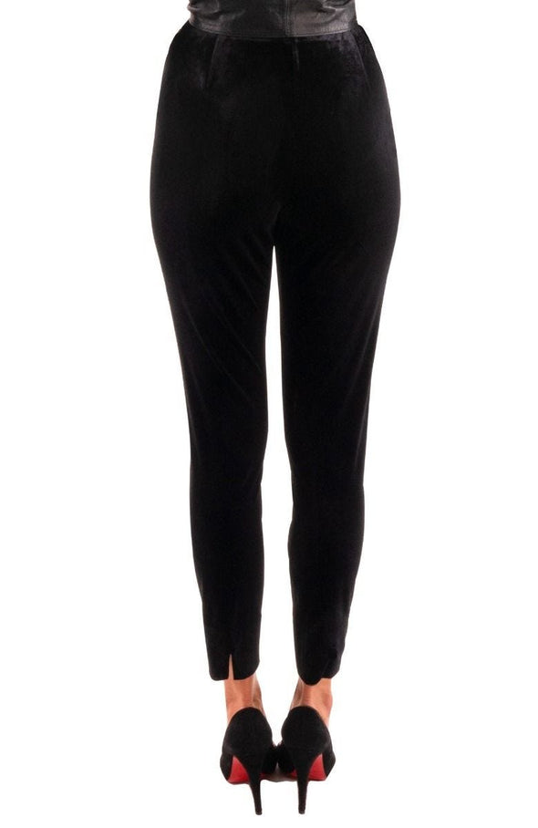 Back view of the Gretchen Scott Pull On Pant - Silky Velvet - Black