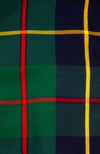 Pattern shot of the Gretchen Scott Ruff Neck Top - Plaidly Cooper - Green Plaid