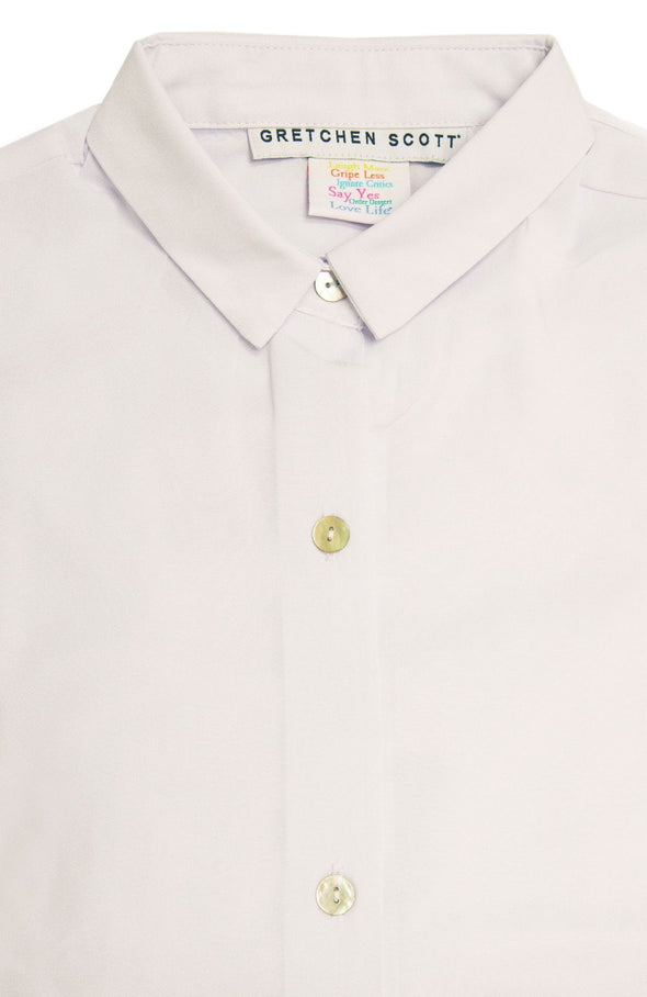 Flat view of the Gretchen Scott Priss Chiffon Blouse - White