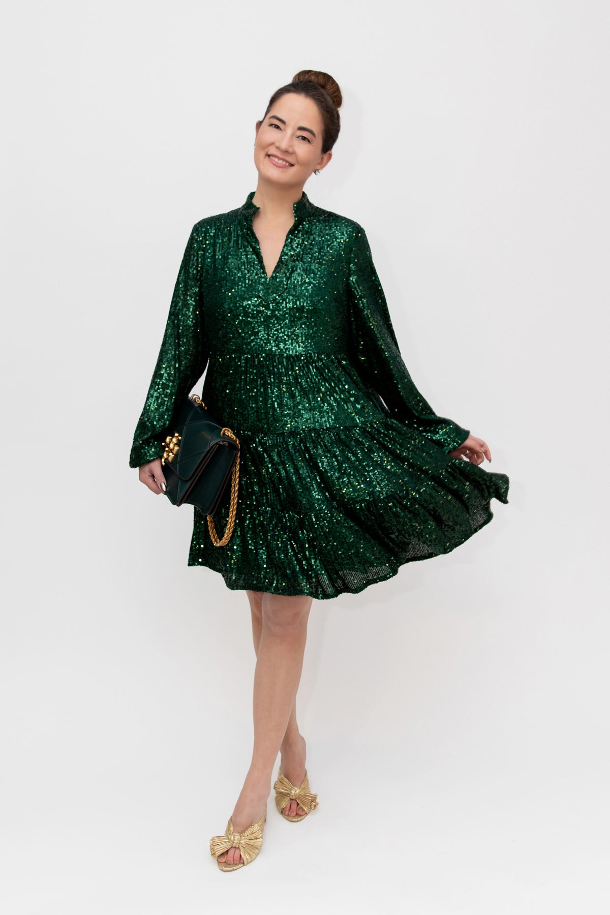 Sail to Sable x Style Charade Charlotte Sequin Dress in Emerald Small Sail to Sable x Style Charade Charlotte Sequin Dress in Emerald Small