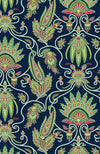 Close up of Plume print in Navy